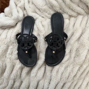 Tory Burch Black Logo Sandals